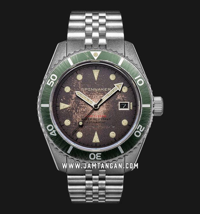 Spinnaker Wreck SP-5089-22 Rust Brown Dial Stainless Steel Strap