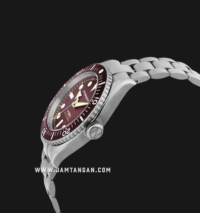 Spinnaker Spence 300 SP-5097-55 Crimson Red Dial Stainless Steel Strap + Extra Strap