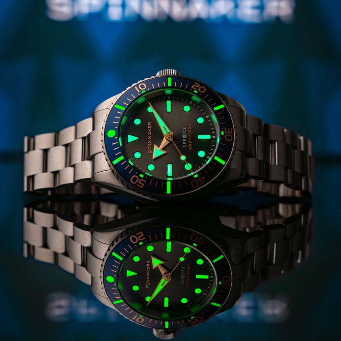 Spinnaker Spence 300 SP-5097-77 Automatic Gunmetal Dial Stainless Steel Strap + Extra Strap