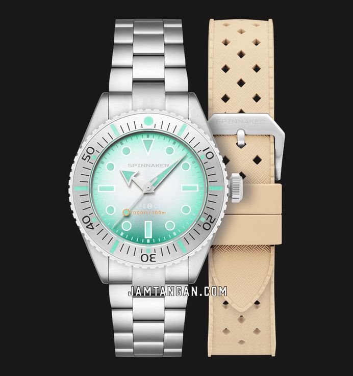 Spinnaker Spence 300 SP-5097-AA Automatic Aquamarine Dial Stainless Steel Strap + Extra Strap