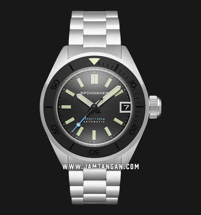 Spinnaker Piccard SP-5098-33 Volcano Black Divers Automatic Black Dial Stainless Steel Strap