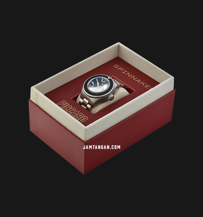 Spinnaker Piccard SP-5098-33 Volcano Black Divers Automatic Black Dial Stainless Steel Strap