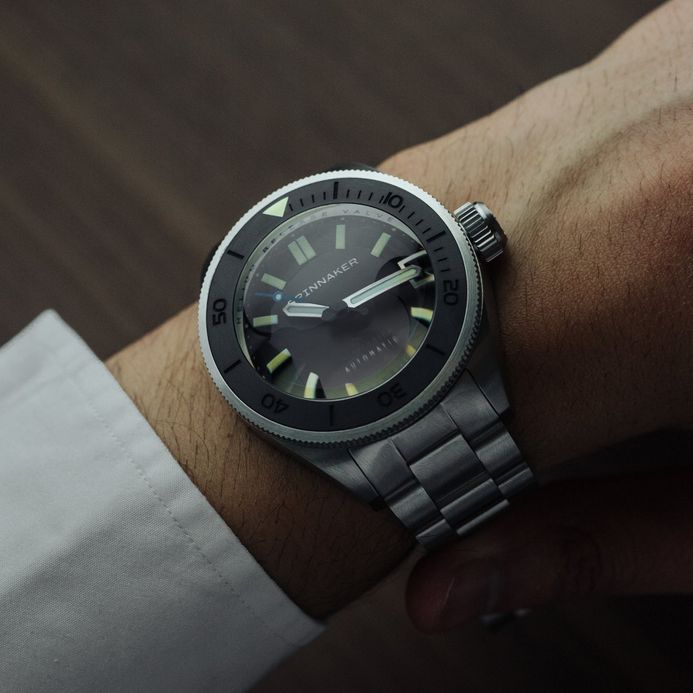 Spinnaker Piccard SP-5098-33 Volcano Black Divers Automatic Black Dial Stainless Steel Strap