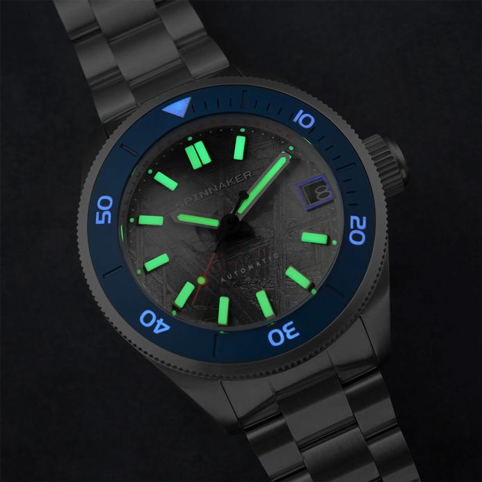 Spinnaker Piccard SP-5098-AA Automatic Meteorite Grey Dial Stainless Steel Strap Limited Edition