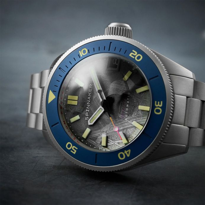 Spinnaker Piccard SP-5098-AA Automatic Meteorite Grey Dial Stainless Steel Strap Limited Edition