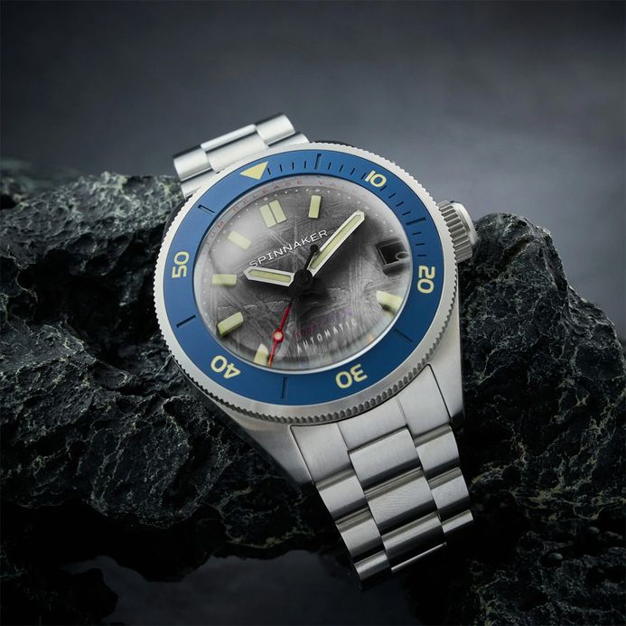 Spinnaker Piccard SP-5098-AA Automatic Meteorite Grey Dial Stainless Steel Strap Limited Edition