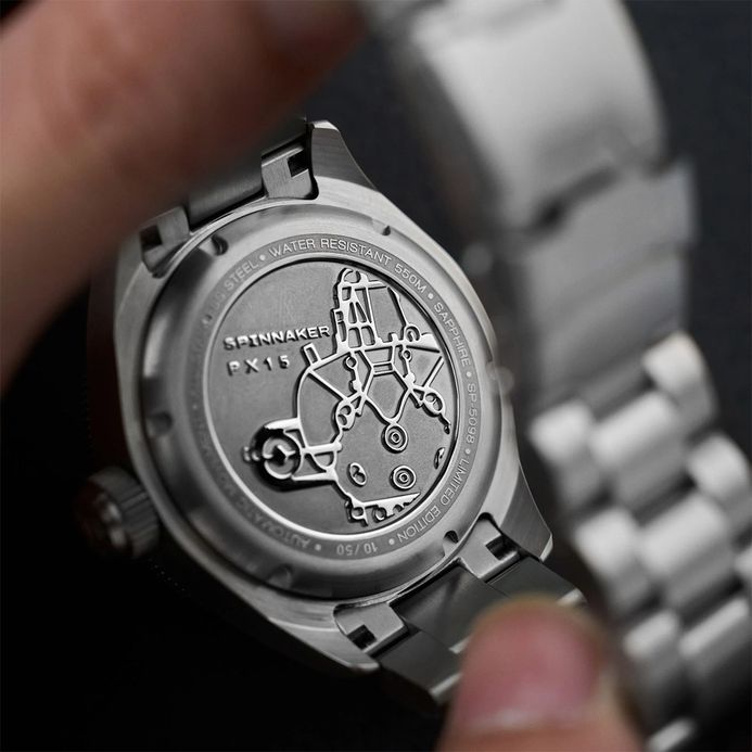 Spinnaker Piccard SP-5098-AA Automatic Meteorite Grey Dial Stainless Steel Strap Limited Edition