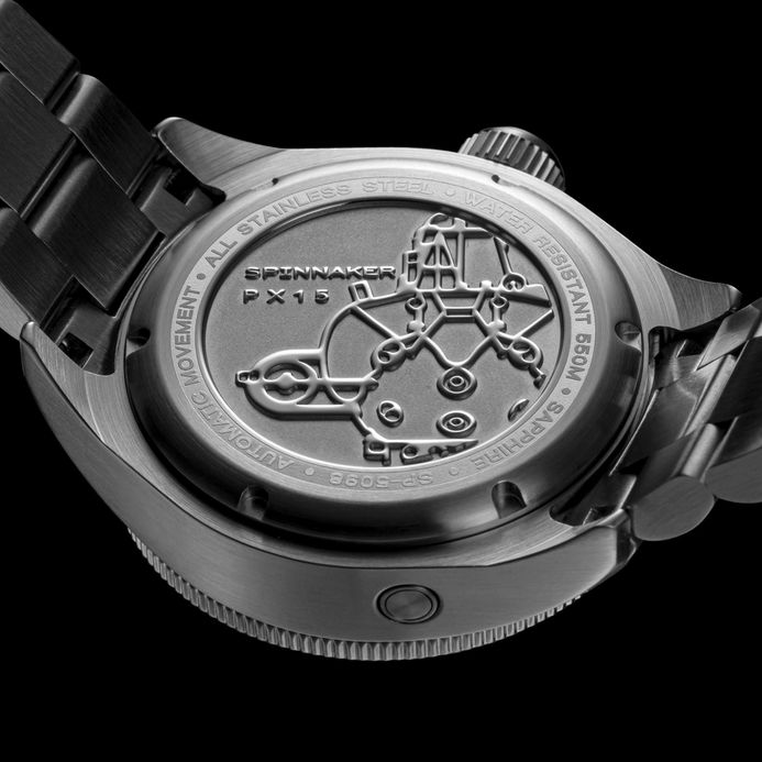 Spinnaker Piccard SP-5098-BB Automatic Meteorite Elite Green Stainless Steel Strap Limited Edition