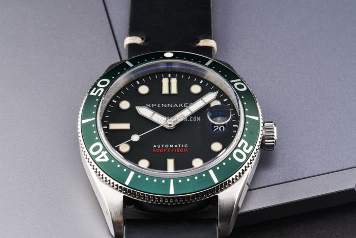 Spinnaker Croft SP-5100-02 Mid Size Automatic Nomad Black Dial Black Leather Strap