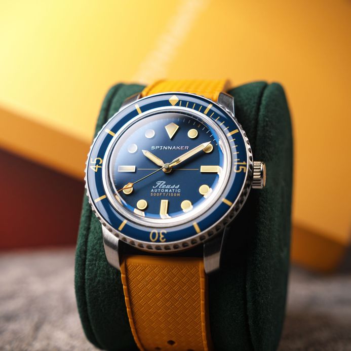 Spinnaker Fleuss SP-5133-33 145th Ocean Blue Dial St. Steel Strap + Extra Strap Limited Edition