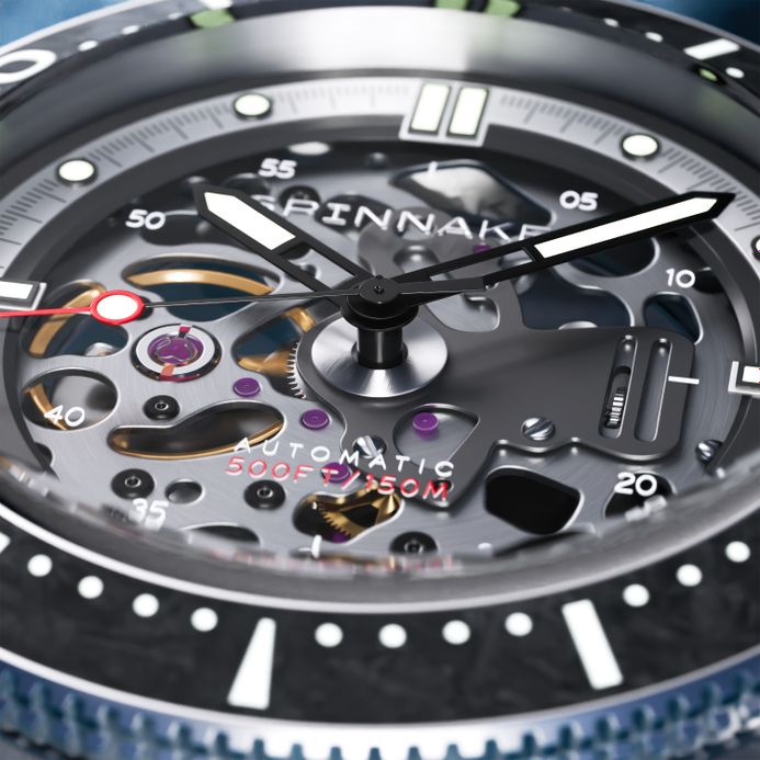 Spinnaker Croft SP-5134-11 Automatic Skeleton Carbon Black Dial Stainless Steel Strap
