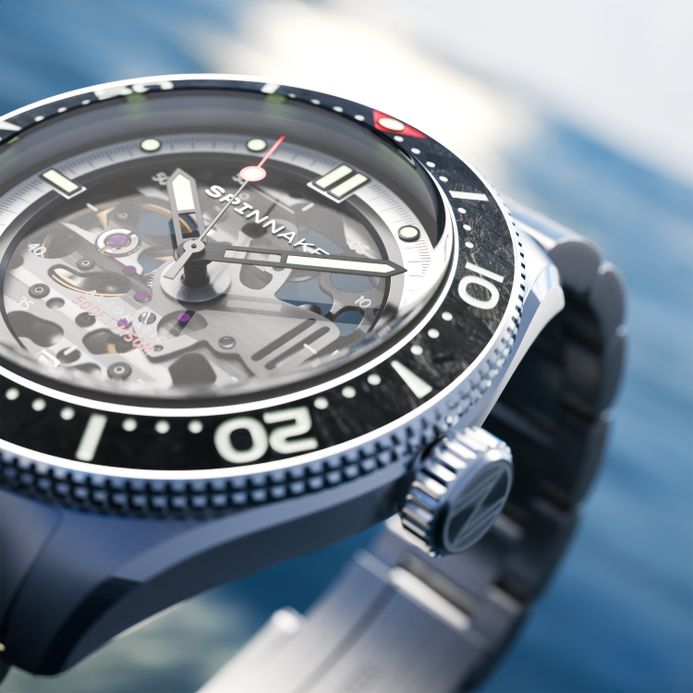 Spinnaker Croft SP-5134-11 Automatic Skeleton Carbon Black Dial Stainless Steel Strap