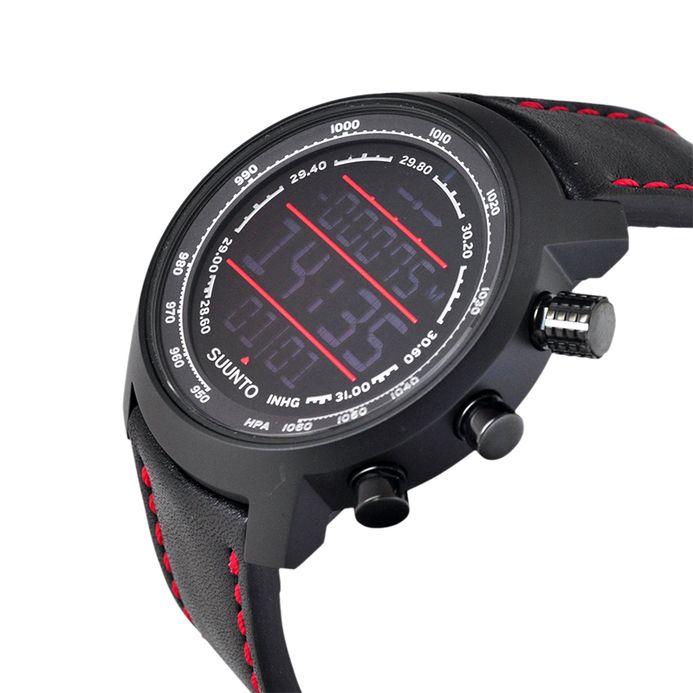 Suunto SS019171000 Elementum Terra Black Digital Dial Black Leather Strap