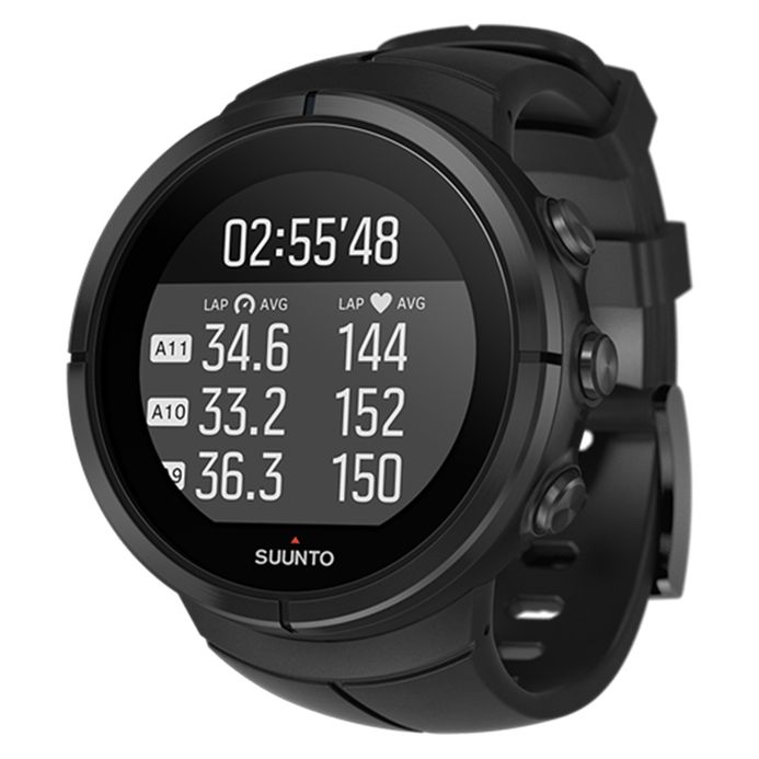 Suunto SS022654000 Spartan Sport Ultra All Black Titanium (HR) Digital Dial  Black Rubber Strap