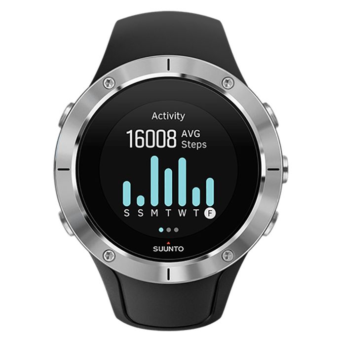 Suunto SS023425000 Spartan Trainer Wrist (HR) Steel Digital Dial Black  Rubber Strap