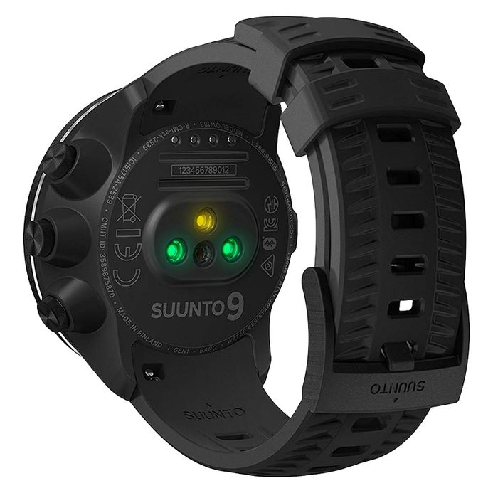Suunto SS050089000 Baro Black Digital Dial Black Rubber Strap HR Belt
