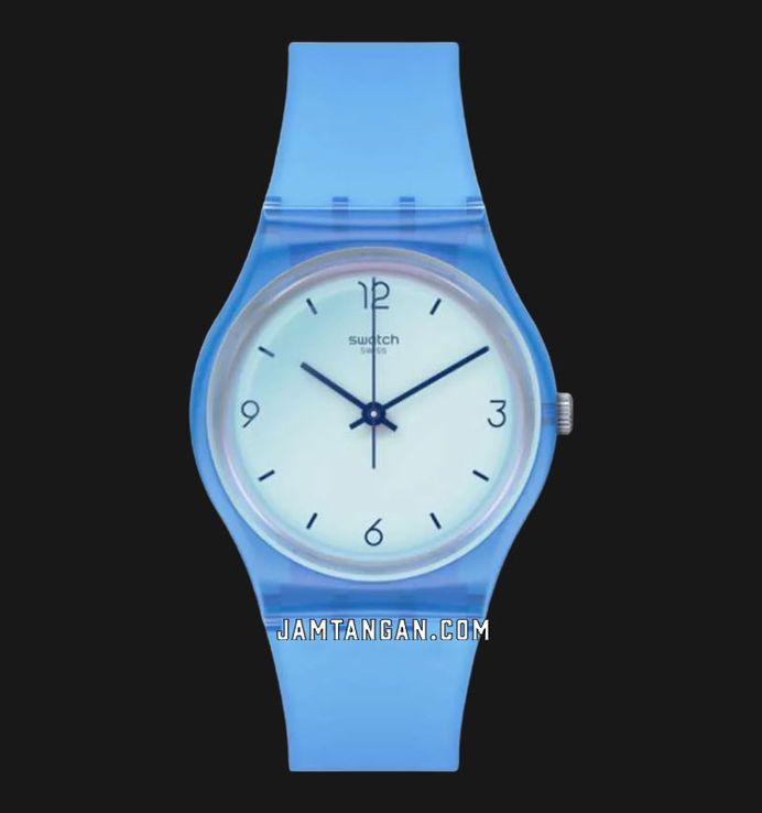 Swatch GS165 Ladies Swan Ocean Blue Dial Blue Silicone Strap