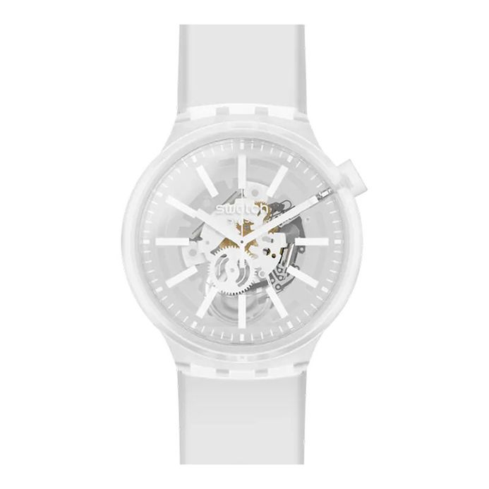 Swatch Big Bold SO27E106 Whiteinjelly Skeleton Transparent Dial