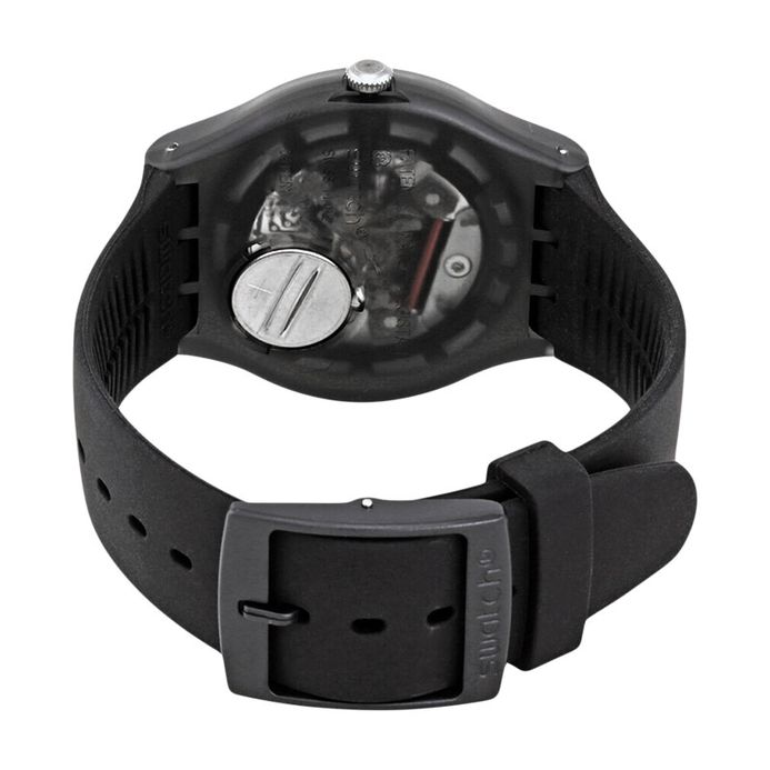 Swatch SUOB134 Skeletor Skeleton Dial Black Silicone Strap