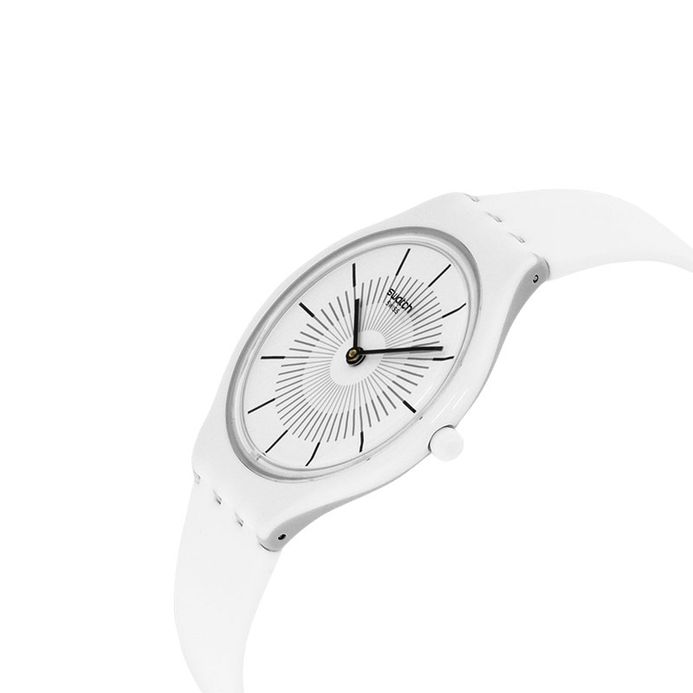 Swatch Skinpure SVOW100 White Dial Matte White Silicone