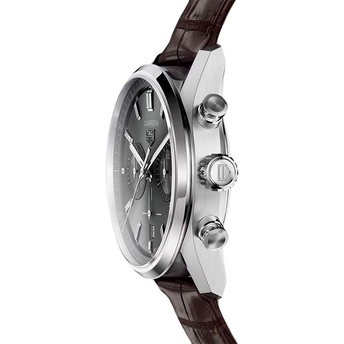 TAG Heuer Carrera Chronograph Grey Dial Brown - Main Image