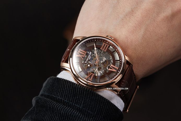 Thomas Earnshaw ES-8062-02 Longitude Skeleton Dial Brown Leather