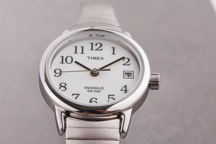 Timex Easy Reader T2H371 Indiglo White Dial Stainless Steel Strap