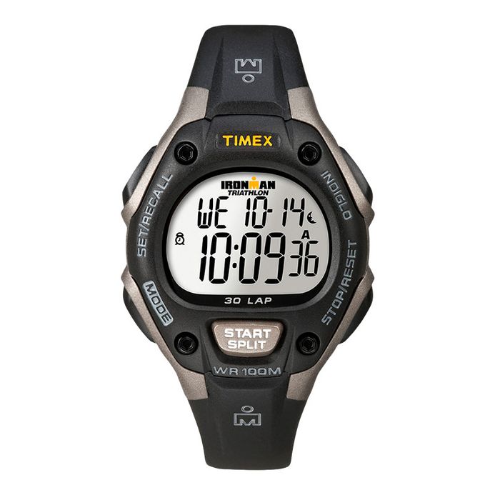 Timex Ironman Triathlon T5E961 Mid-Size Indiglo Digital Dial Black Resin  Strap