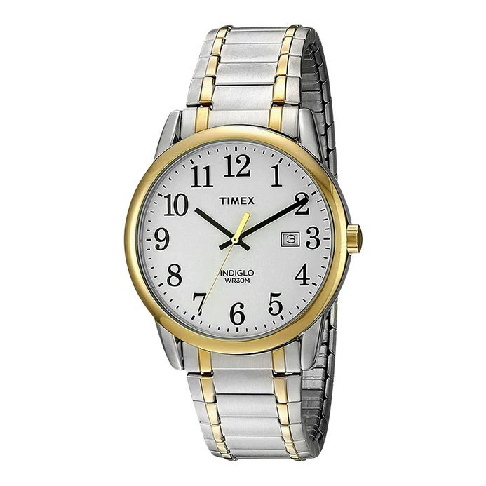 Timex Easy Reader TW2P81400 Indiglo White Dial Dual Tone Stainless