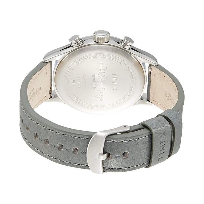 Timex TW2R70700 Waterbury Traditional Mens Grey Dial Grey Leather