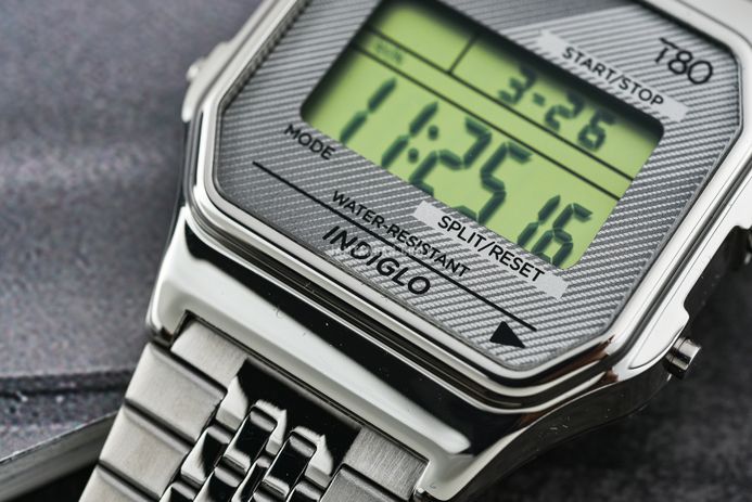 Timex T80 TW2R79300 Digital Dial Silver Stainless Steel