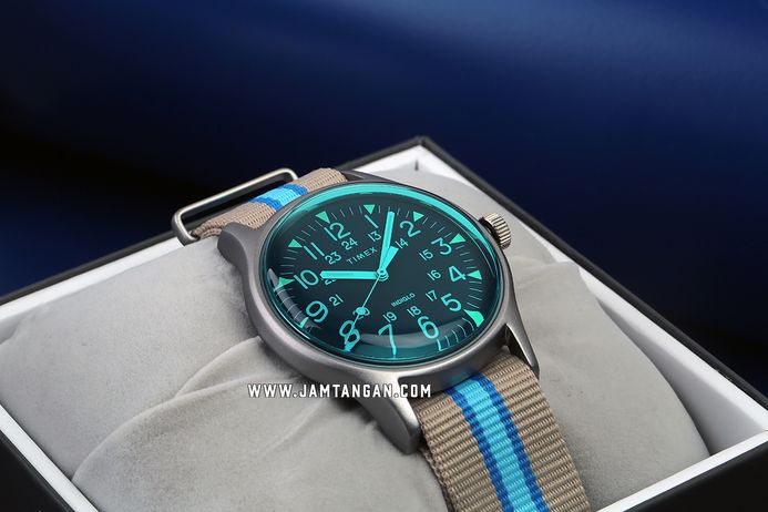 Timex MK1 TW2T25300 California Mens Blue Dial Multi Tone Nylon