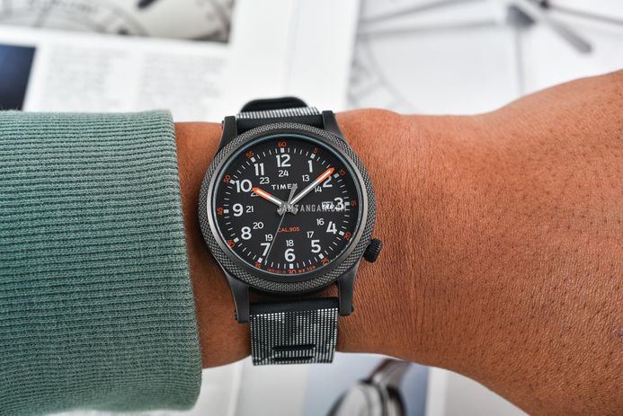 Timex Allied TW2T33600 Indiglo Black Dial Dual Tone Rubber Strap