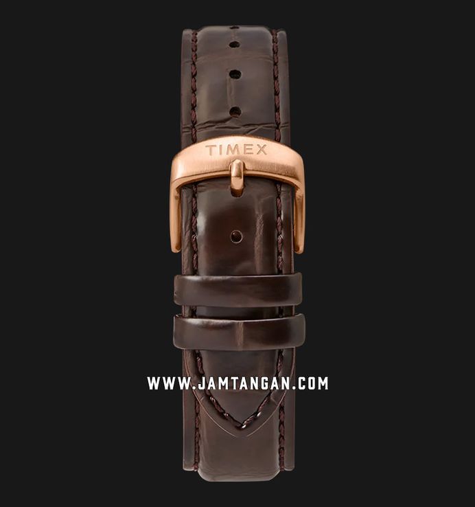 Timex Waterbury TW2T70100 Automatic Men Black Dial Brown Leather Strap