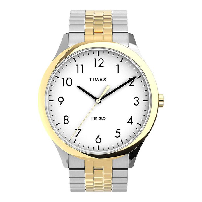 Timex Easy Reader TW2U40000 Indiglo White Dial Dual Tone Stainless