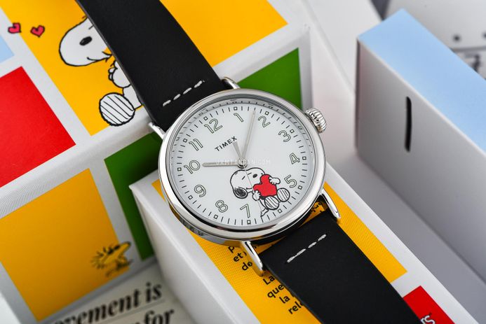 Leather Strap Watch Timex Snoopy Baseball Watch Timex Standard X