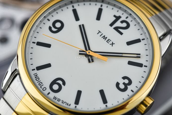 Timex Easy Reader TW2U98600 White Dial Dual Tone Stainless Steel