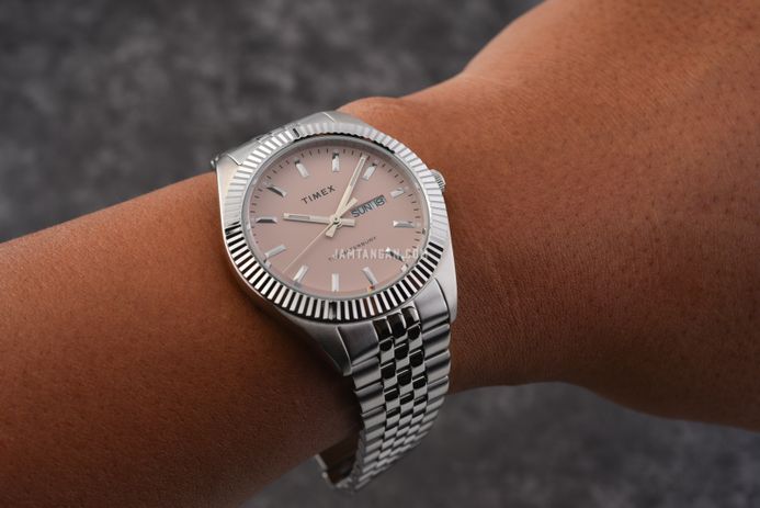 Timex Waterbury TW2V17800 Legacy Pink Dial Stainless Steel Strap  