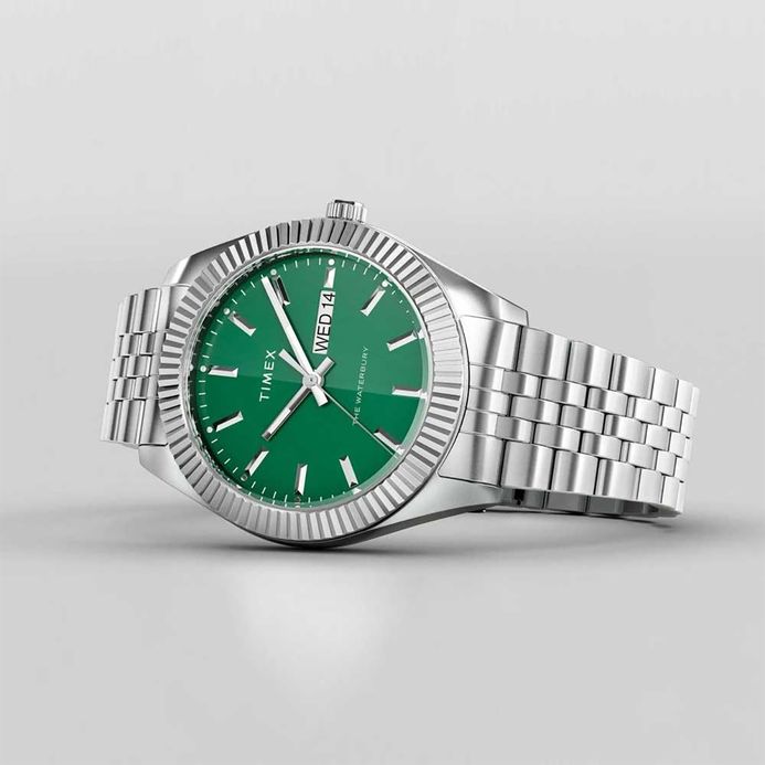 Timex Waterbury Timex Green Face Watch Timex Waterbury Legacy Date