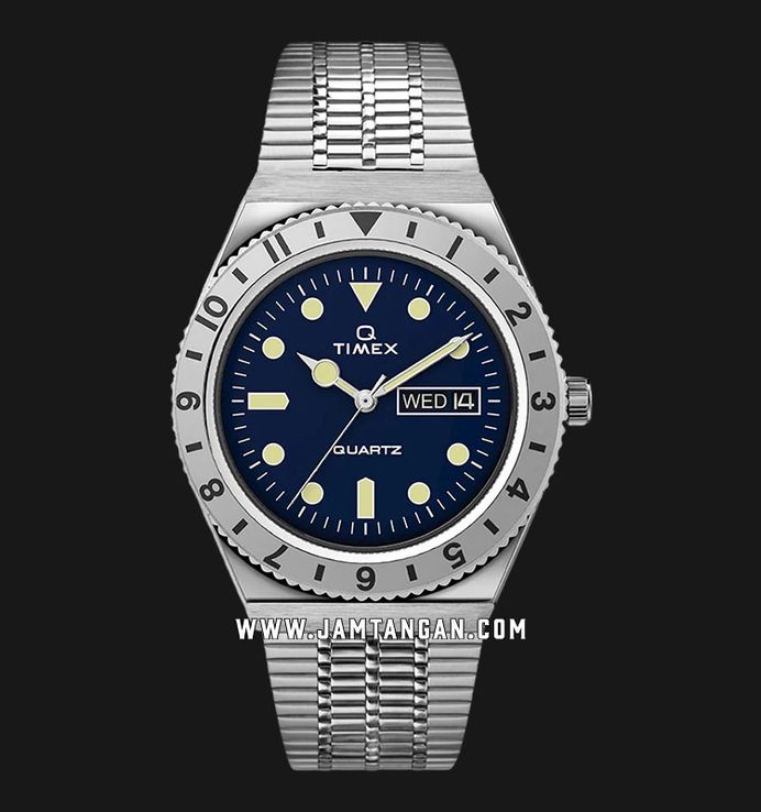 Timex Q Reissue TW2V18300 Blue Dial Stainless Steel Strap