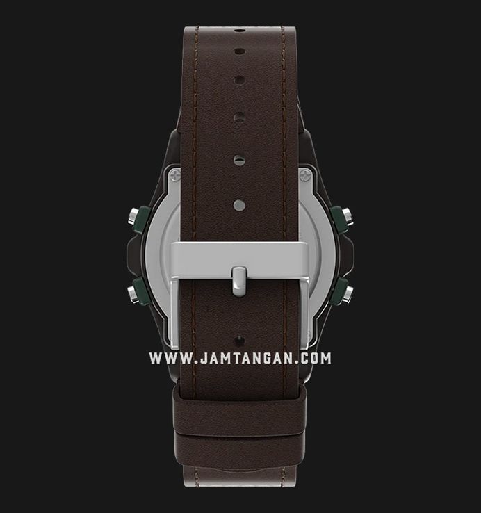 Timex Atlantis TW2V44300 Digital Dial Brown Fabric and Leather Strap