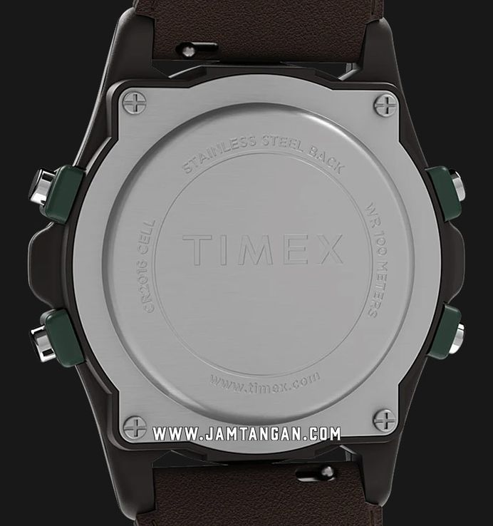Timex Atlantis TW2V44300 Digital Dial Brown Fabric and Leather Strap