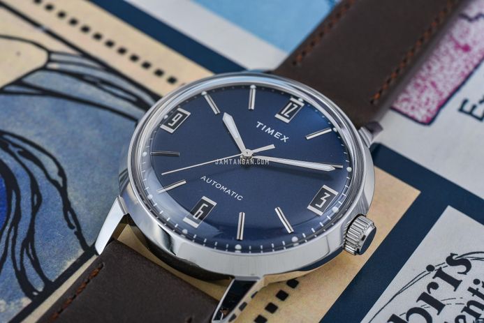 Timex TW2V44500 Orologio Uomo Automatico – Design Rotondo Senza Data – Eleganza Meccanica