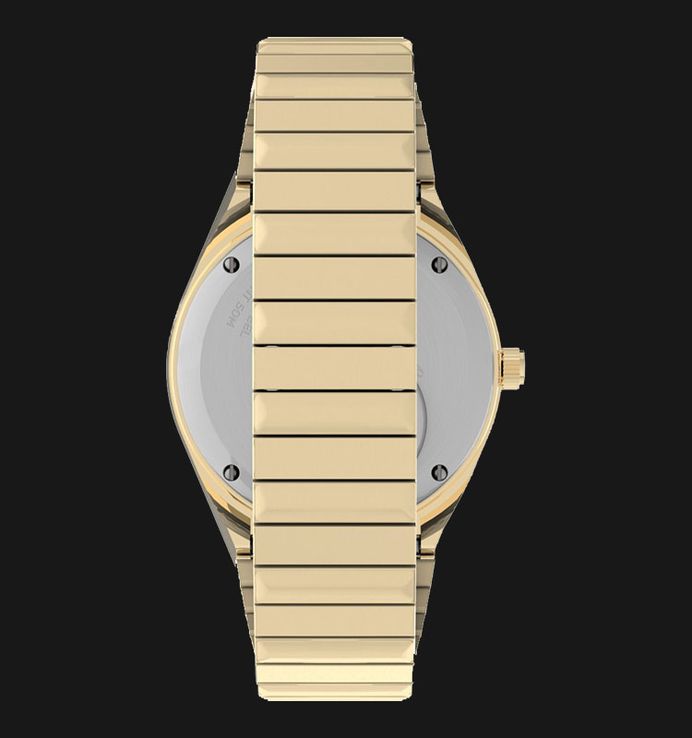 Timex Q TW2V53600 Celestial Blue Dial Gold Stainless Steel Strap
