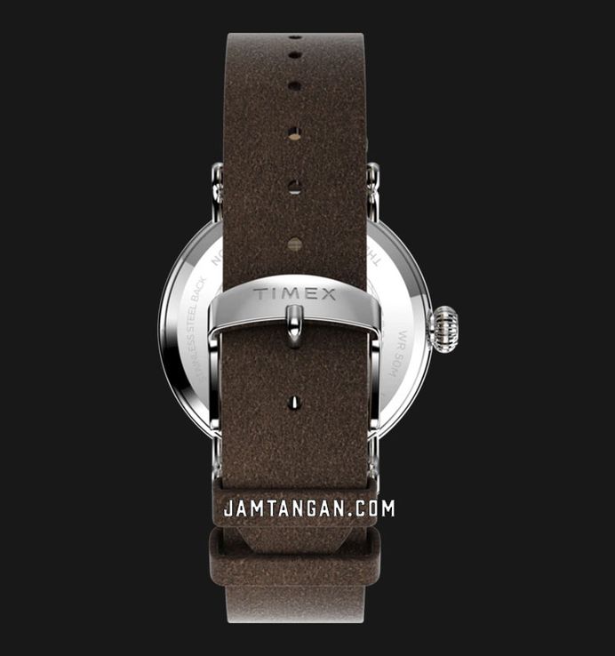 Timex Standard TW2V71200 Men Eco Friendly Green Dial Brown Leather Strap