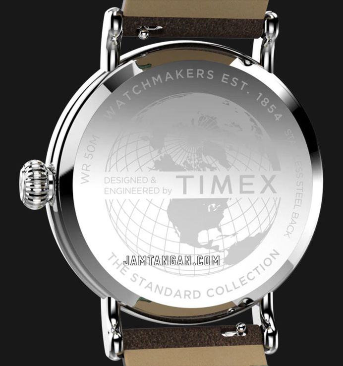 Timex Standard TW2V71200 Men Eco Friendly Green Dial Brown Leather Strap