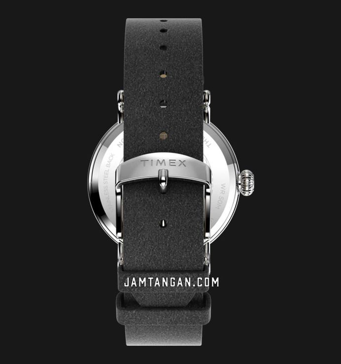 Timex Standard TW2V71300 Men Eco Friendly Blue Dial Black Leather Strap
