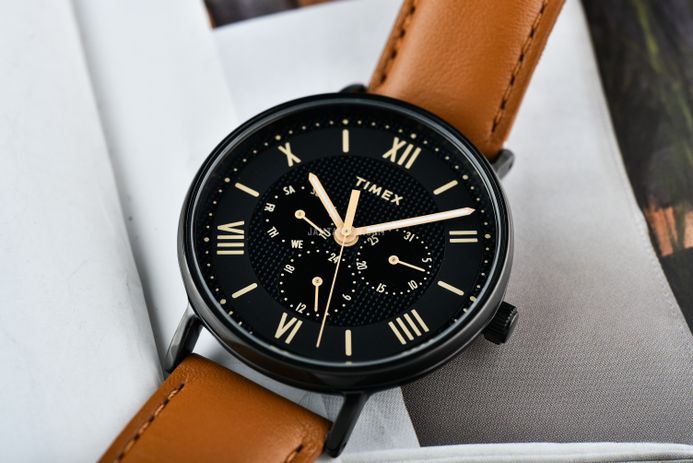 Leather Strap Timex Tw2r80500 Zegarek Męski TIMEX TW2R80500