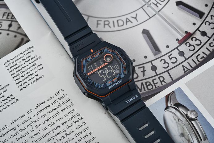 Timex Command Encounter TW2V93800 Digital Dial Dark Grey Resin Strap