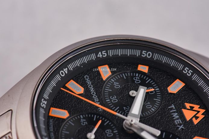 Timex Expedition TW2W45700 Field Chronograph Black Dial Gunmetal Stainless Steel Strap